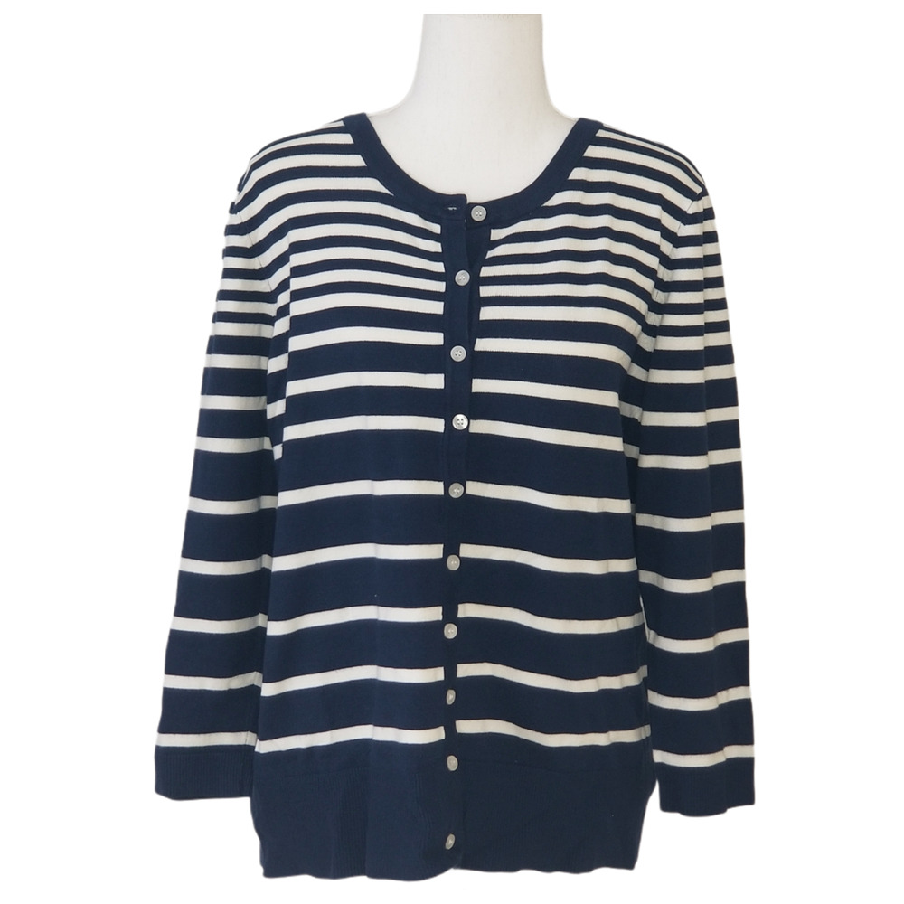 George Women's Round Neck Cardigan Sweater - Size XL